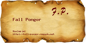 Fall Pongor névjegykártya